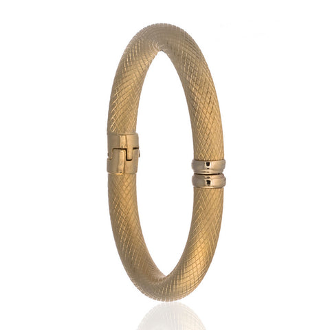 Goldtone Snakeskin Bracelet Wide