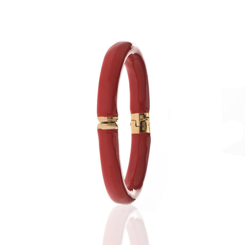 Opaque Crimson Bangle Bracelet